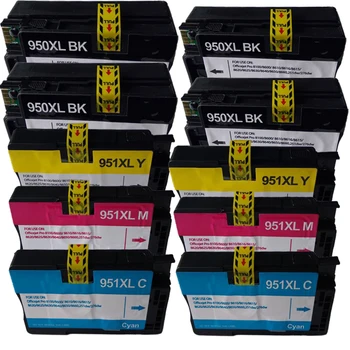 10 Совместимых чернильных картриджей для HP 950XL-951XL Черного и цветного цветов для принтера hp 8600 8610 8615 8620 8630 8640 8100