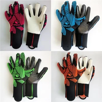 4 мм латексные вратарские перчатки высшего качества, футбольные Мужские женские толстые перчатки, футбольные нескользящие вратарские перчатки для матча по футболу