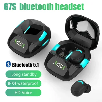 G7S TWS Беспроводные Наушники Bluetooth 5.1 гарнитура Геймер Беспроводные Наушники Hi-Fi Стерео Спортивные Наушники С Микрофоном для iPhone Xiaomi