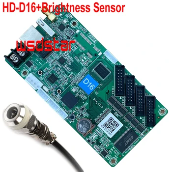 HUIDU HD-D16 + Датчик яркости HUIDU HD-920BS Асинхронная Полноцветная Карта управления Используется для светодиодного дисплея P2 P2.5 P3 P4 P5