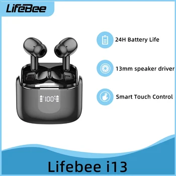 LIFEBEE i13 TWS Беспроводные Наушники-вкладыши с Обнаружением Наушников IPX6 Водонепроницаемые Стереонаушники Bluetooth 5.1 С шумоподавлением
