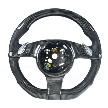 Для рулевого колеса Porsche, изготовленного на заказ для рулевого колеса Paramela Macan Cayenne Cayman 718 911 918 Taycan из углеродного волокна