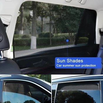 Летние солнцезащитные шторы для окон автомобиля, магнитная сетчатая занавеска, изолированные солнцезащитные козырьки, дышащие автомобильные аксессуары для защиты от прямых солнечных лучей