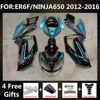 Мотоцикл комплект обтекателей для ER-6F 2012 2013 2014 2015 2016 ER6F 12 13 14 15 16 ninja650 Обтекатель EX 650 NINJA 650 комплект синий черный