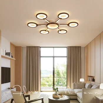 Светодиодный потолочный светильник с регулируемой яркостью, потолочный светильник для спальни с дистанционным управлением, современное освещение для гостиной, кухонный светильник, умный потолочный светильник